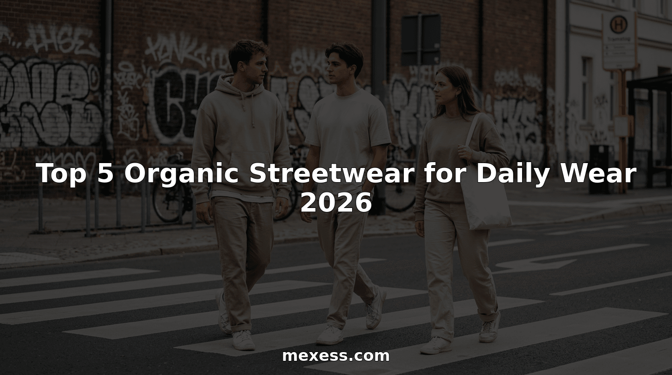 Young adults crossing city street in organic streetwear