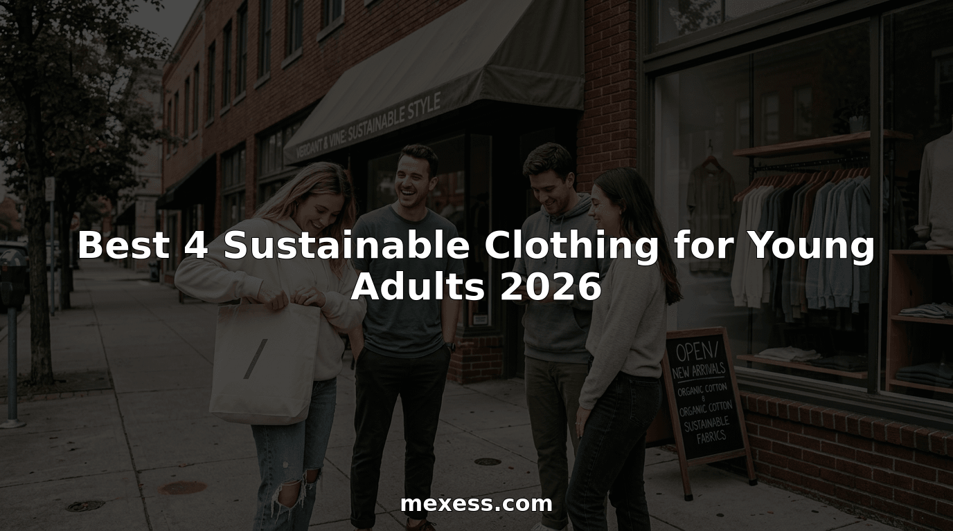 Young adults outside boutique in sustainable streetwear