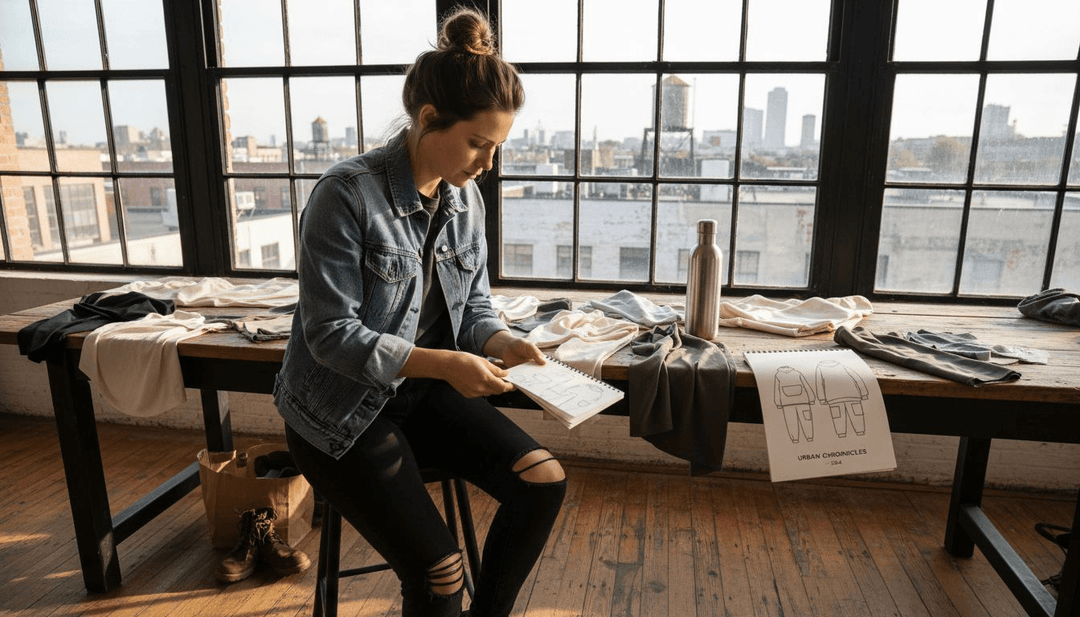 Designer examines organic fabrics in loft studio