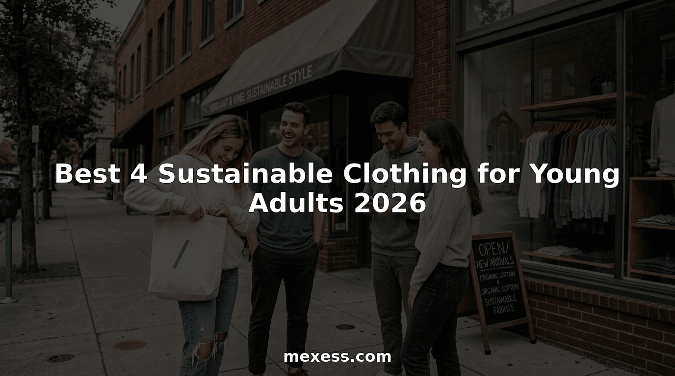 Young adults outside boutique in sustainable streetwear