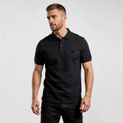 MEXESS Core Polo Shirt CO001 black mens polo shirt organic cotton minimalist fit