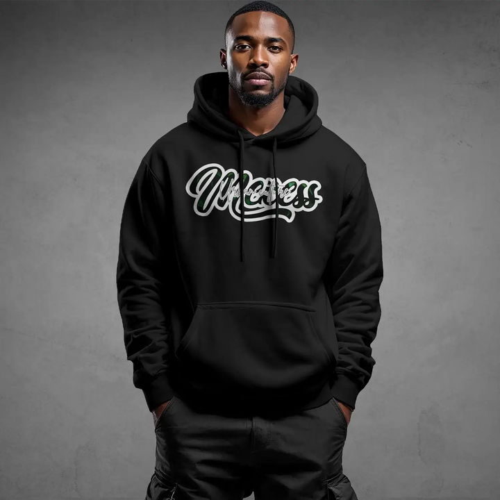Alt Tag: streetwear hoodie Iconic Streetwear Hoodie DR683 black MEXESS midweight organic cotton regular fit pullover