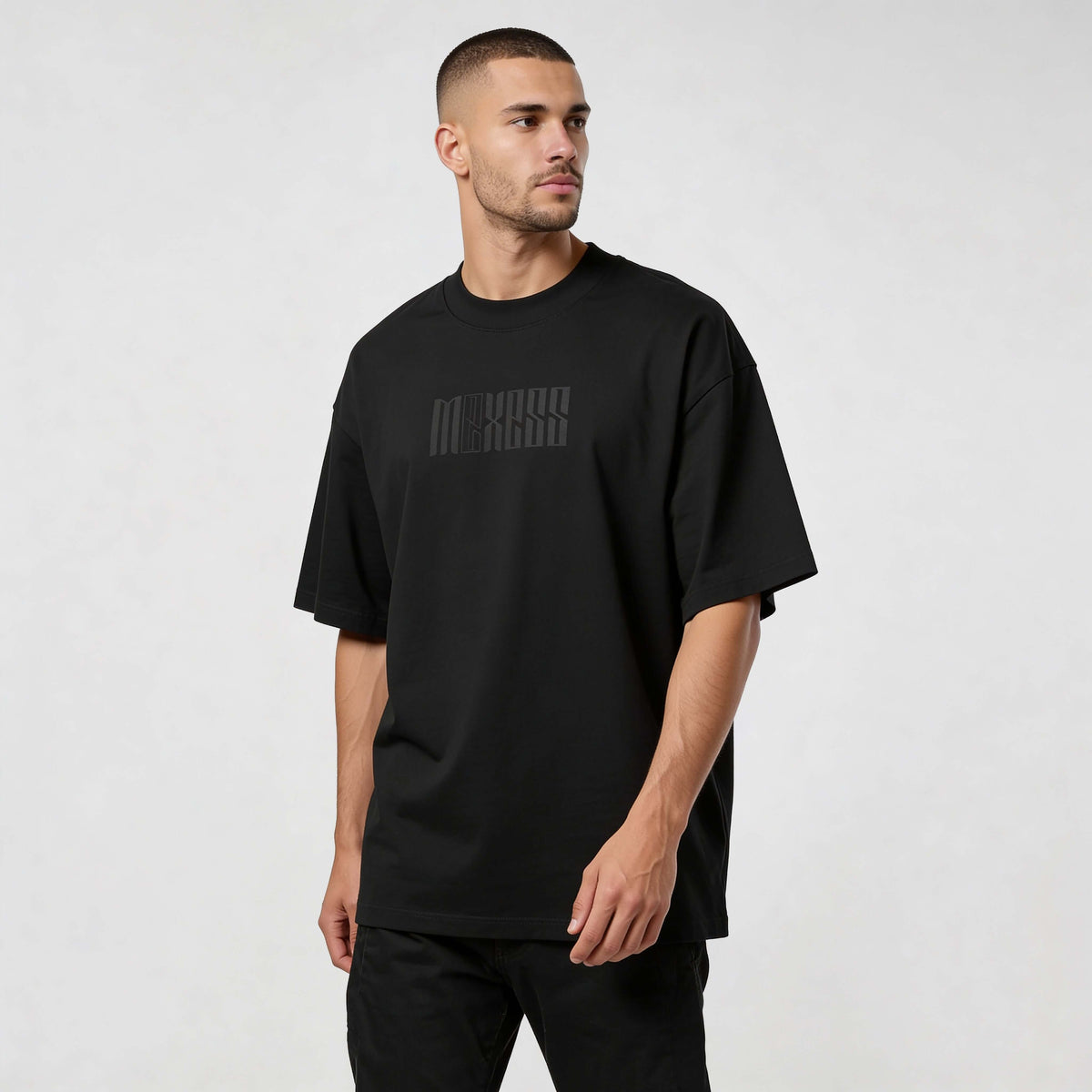 Alt Tag: oversized t-shirt Essential Oversized T-shirt BL720 in black, heavyweight organic cotton streetwear fit