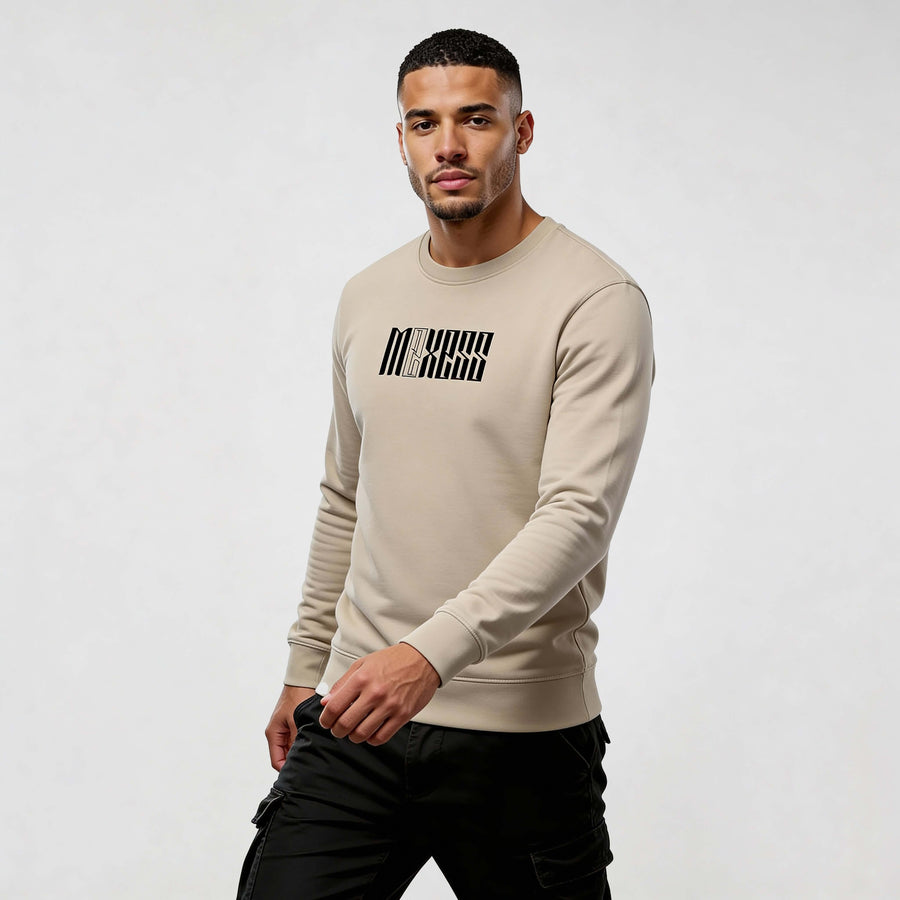 Model wearing Iconic Streetwear Sweatshirt RO720 by MEXESS, featuring a modern design and contemporary fit for urban fashion enthusiasts.