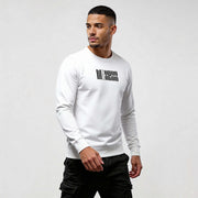 Men's iconic streetwear sweatshirt RO720 in white, featuring premium MEXESS design and modern fit, ideal for urban style enthusiasts.