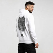 Iconic Streetwear Hoodie DR721 with bold fingerprint graphic design on the back, perfect for modern fashion statements.