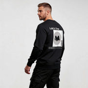 streetwear sweatshirt RO722 black organic cotton graphic back print MEXESS iconic streetwear sweatshirt for men