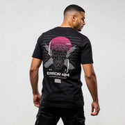 streetwear t-shirt Iconic Streetwear T-shirt CR723 black back view cyberpunk skull graphic organic cotton MEXESS