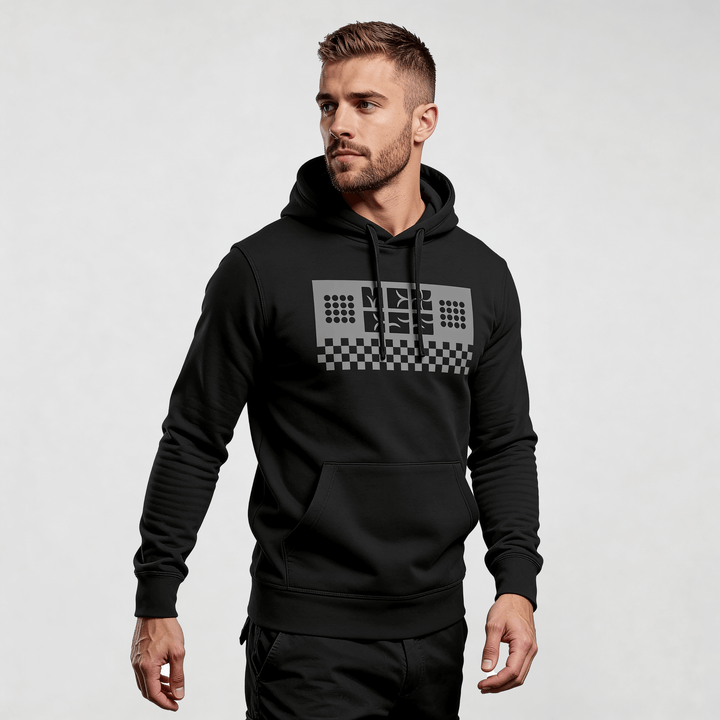 Alt Tag: streetwear hoodie Iconic Streetwear Hoodie DR666 black men&
