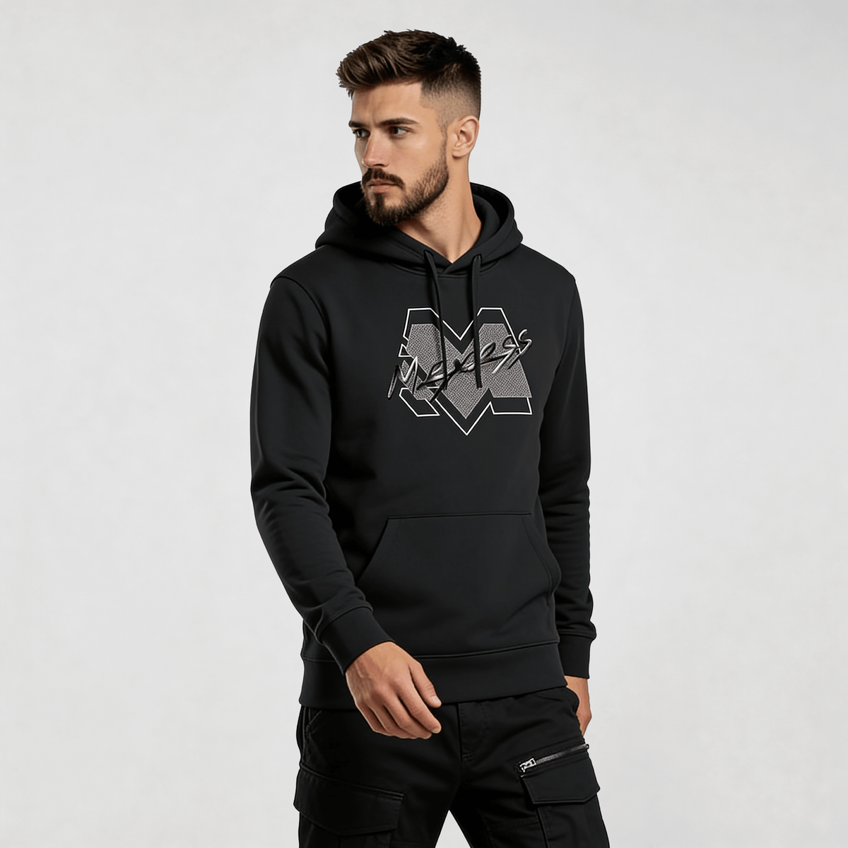 Iconic Streetwear Hoodie DR673 by MEXESS featuring minimalist design and urban style.