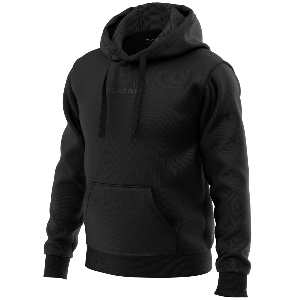 streetwear hoodie Iconic Streetwear Hoodie DR539 black pullover with hood and kangaroo pocket