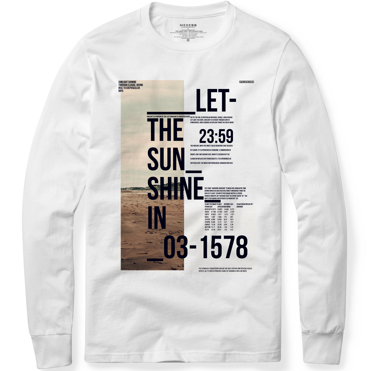 Long sleeve T-shirt с щампа