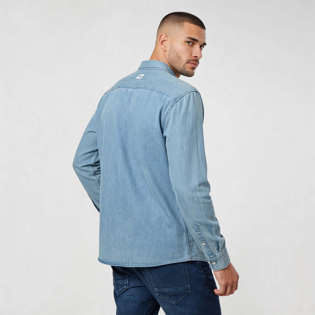 Τζιν πουκάμισο – Washed Minimal Essential