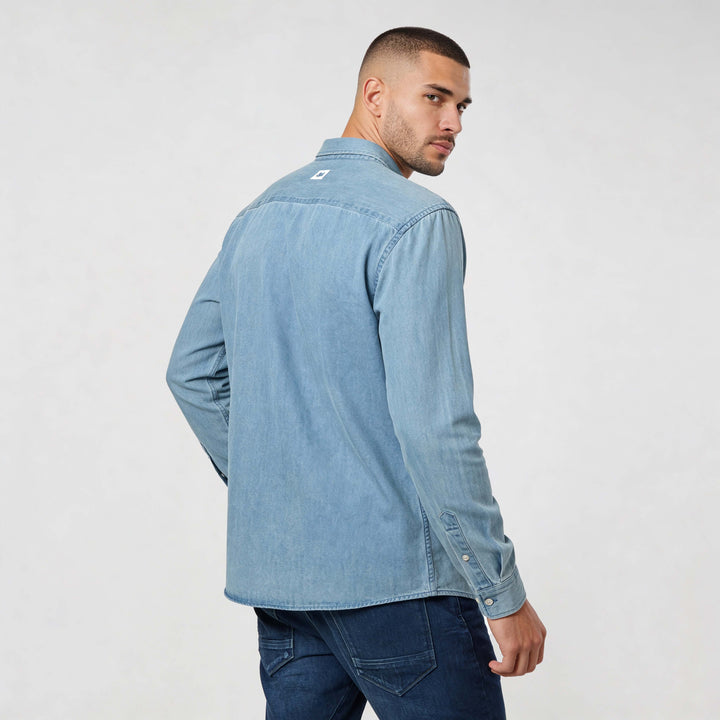 Τζιν πουκάμισο – Washed Minimal Essential