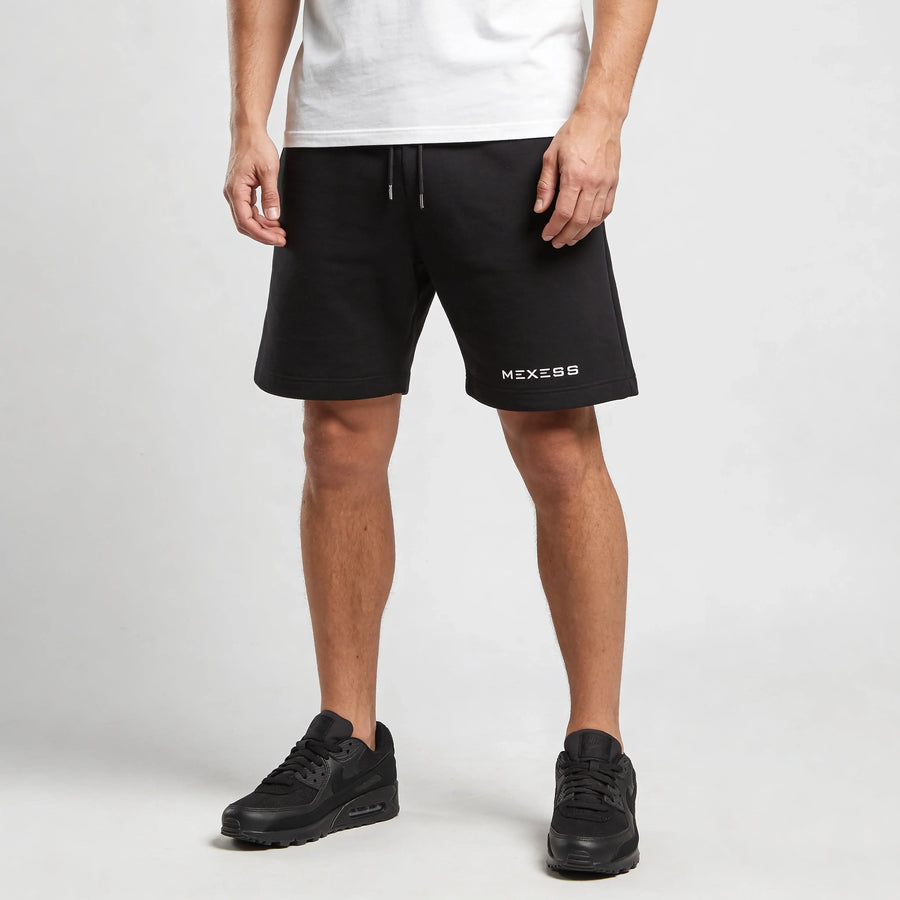 Fleece shorts met wit logo