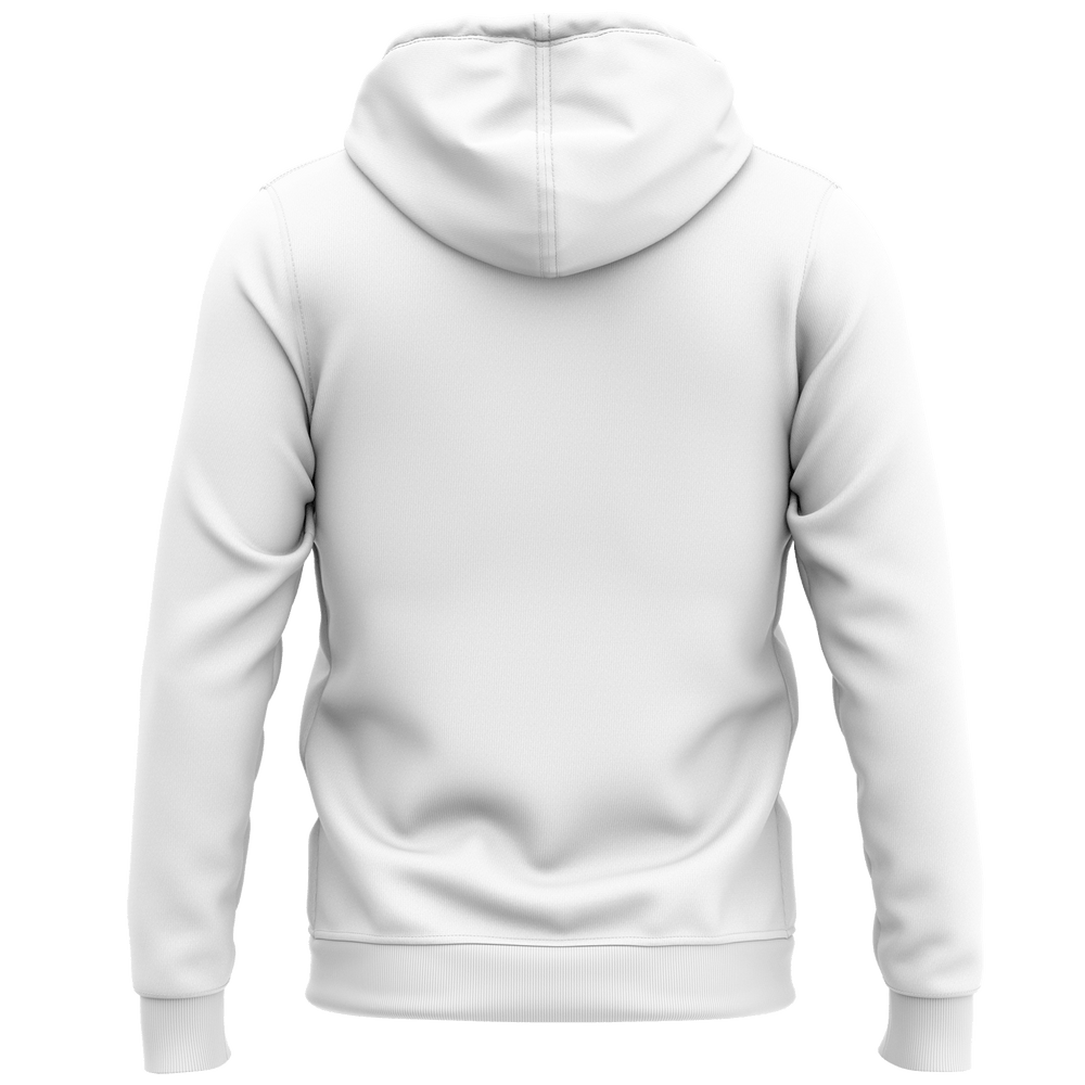 Alt Tag: streetwear hoodie Core Streetwear Hoodie DR007 back view white midweight regular fit MEXESS