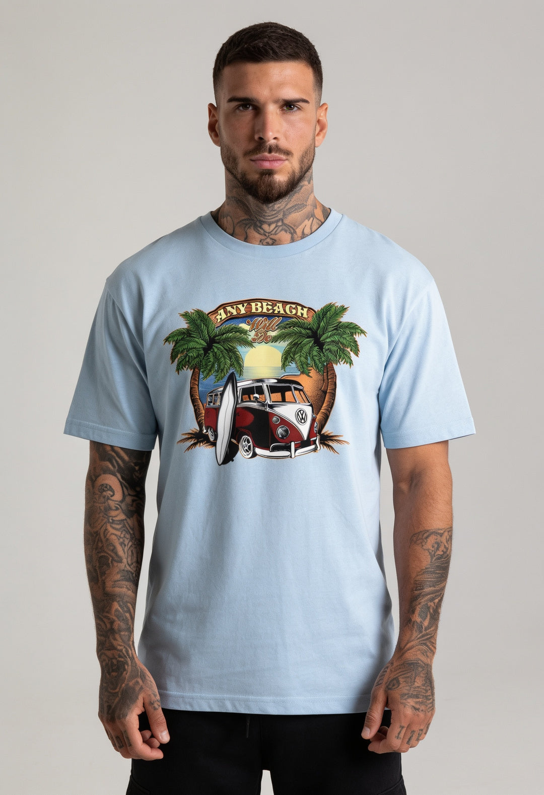 MEXESS CN405 Light Blue T-shirt on model